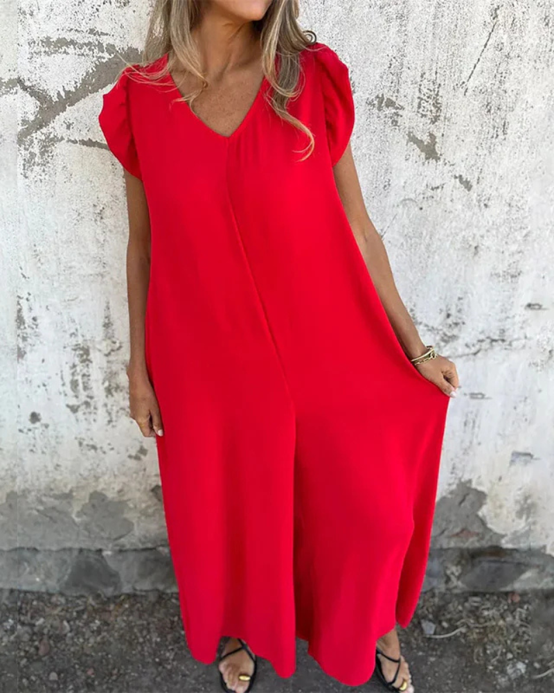 MARMARELA - Moeiteloos V-Hals Jumpsuit