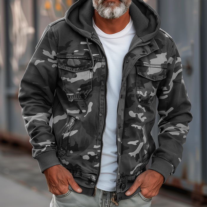 Sam - Jacket met camouflagepatroon