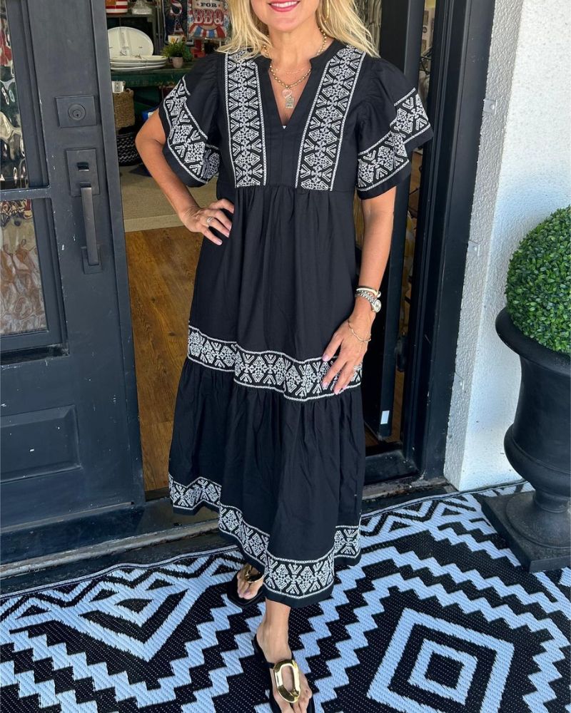 SIARI - Boho Maxi Jurk