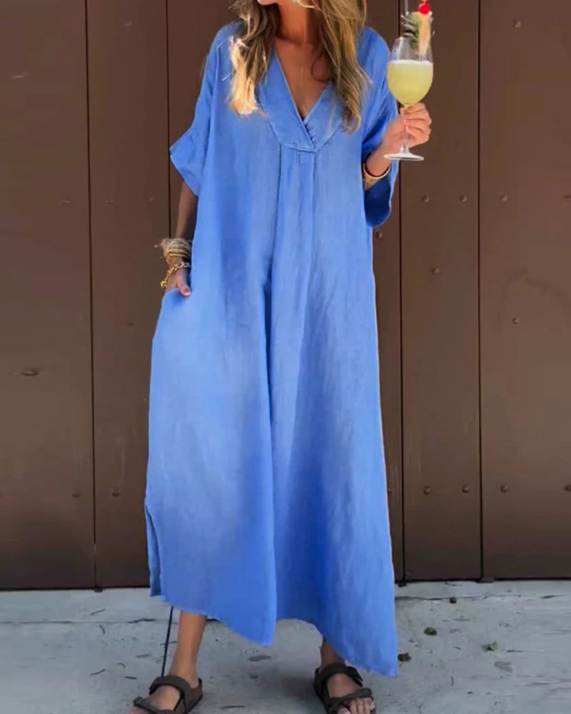 SAENE - CASUAL KATOENEN JURK